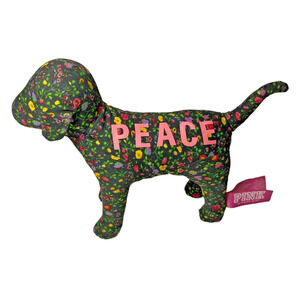 2009 Victoria’s Secret PINK PEACE Plush Floral Stuffed Dog Puppy Ditsy Flowers